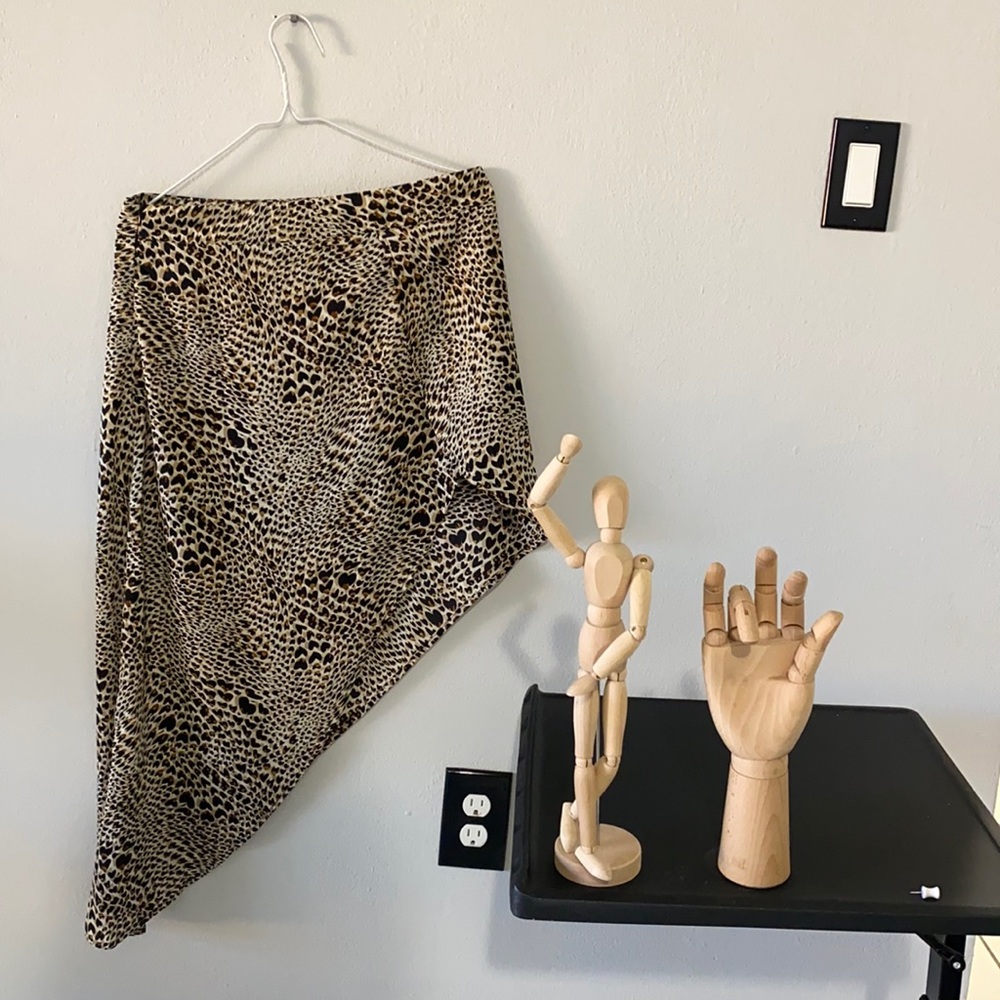 Asymmetrical Leopard Skirt